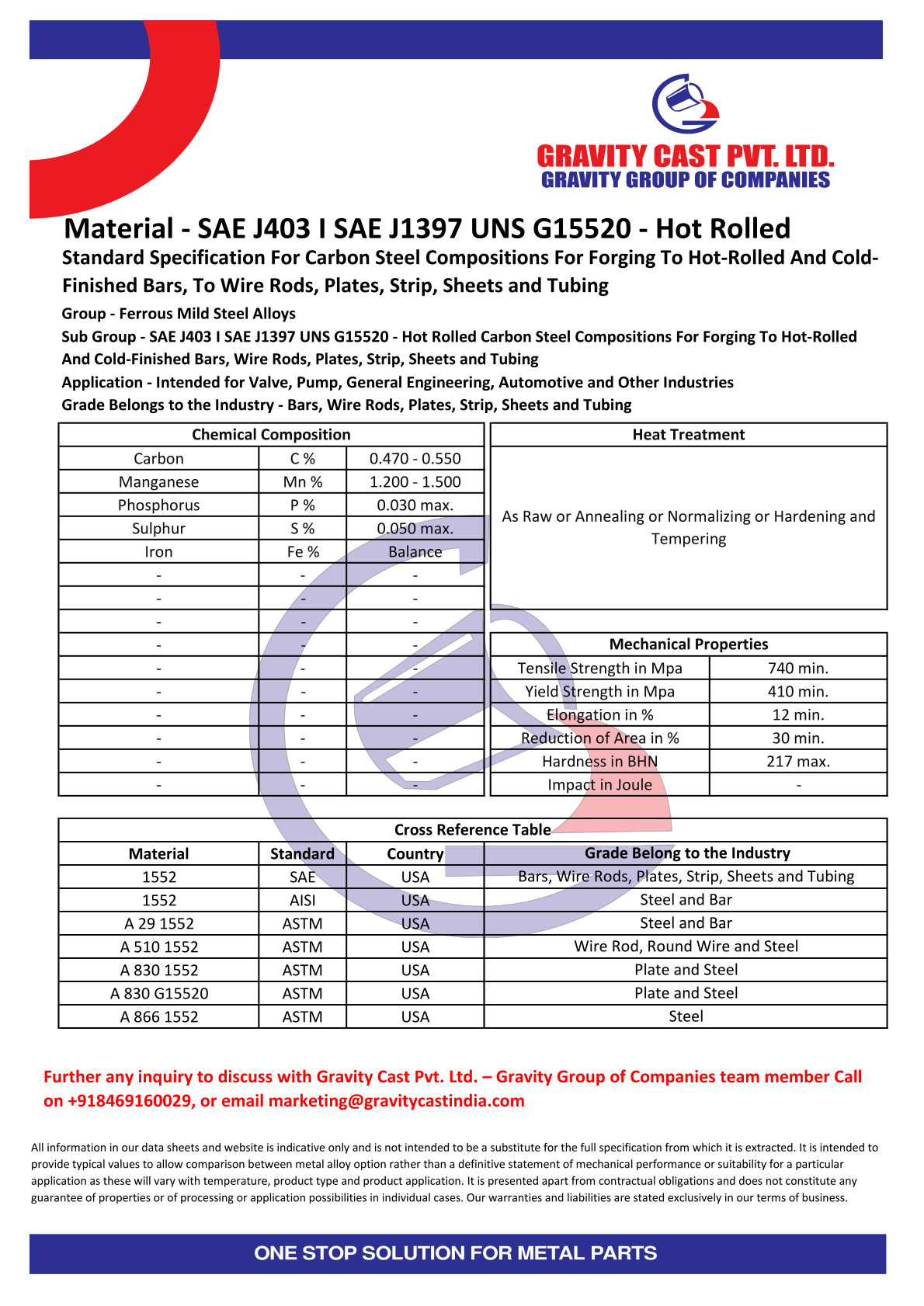 SAE J403 I SAE J1397 UNS G15520 - Hot Rolled.pdf